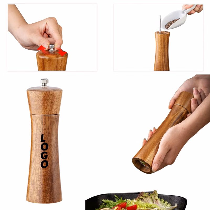 Manual Pepper Grinder Solid Wood Mill