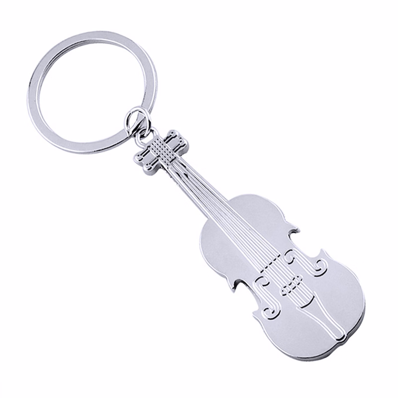 Metal Violin Music Instrument KeyChain
