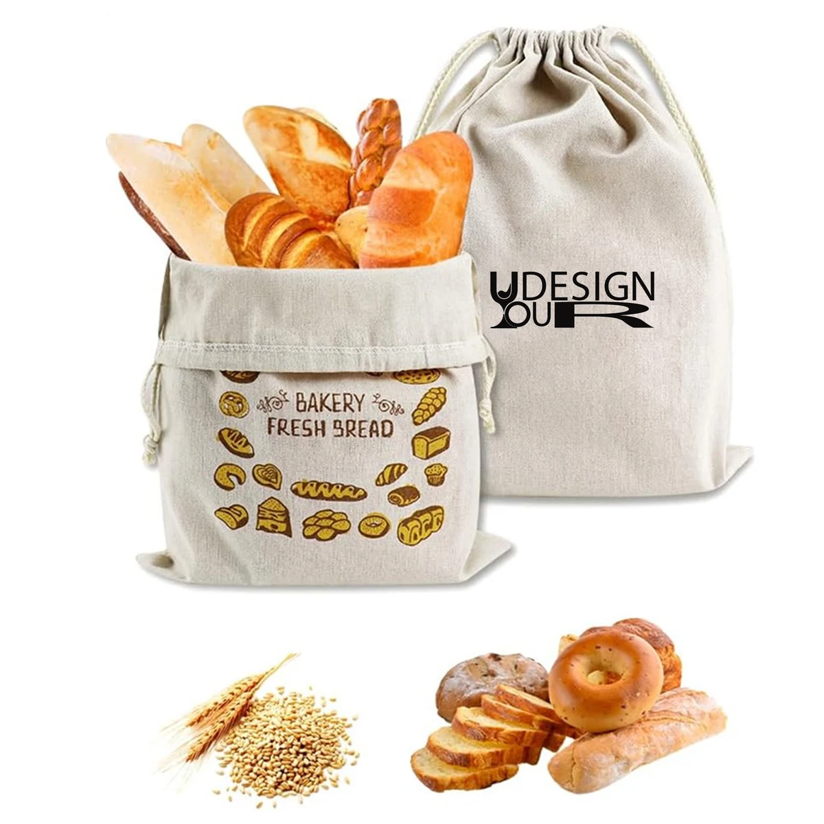 Reusable Linen Bread Bags 1