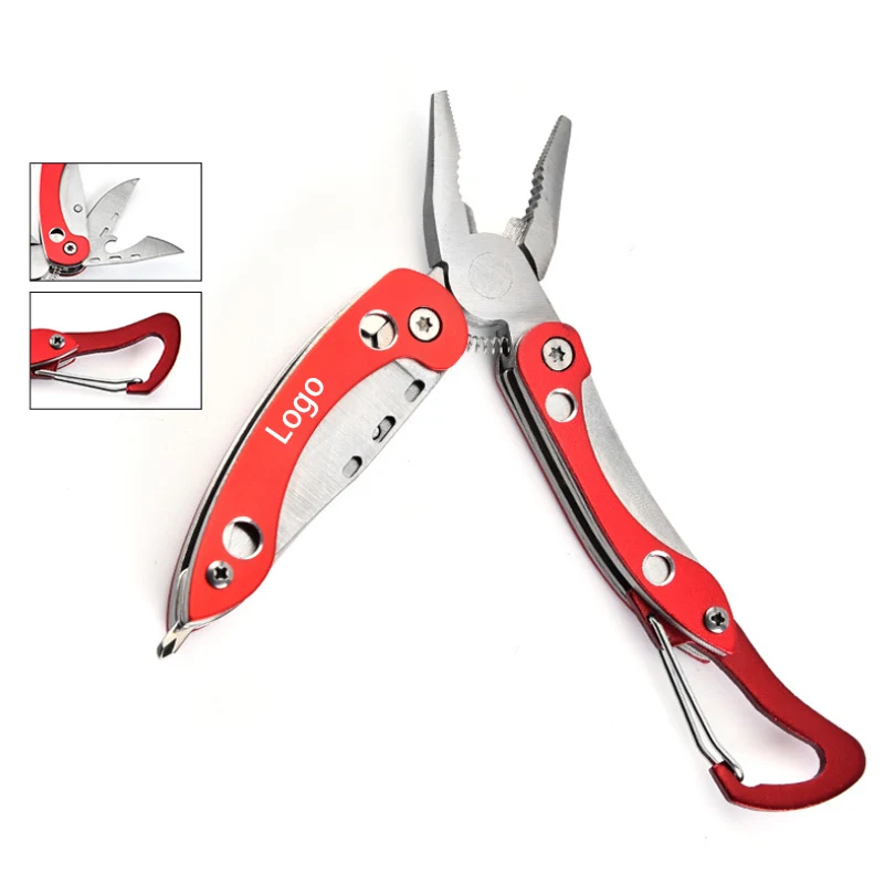 Multi-Tool Folding Pliers with Carabiner 1