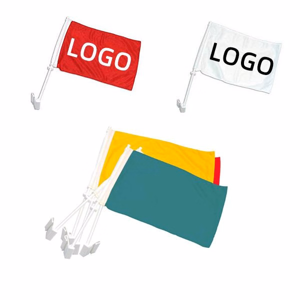 Small Rectangle Car Flag W/ Pole
