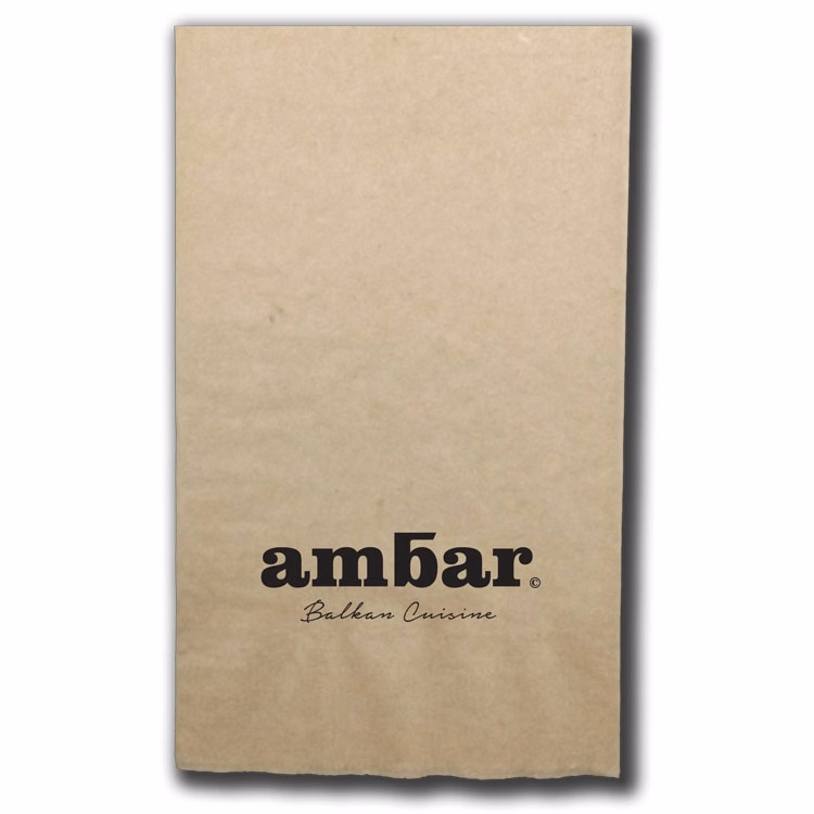 1-ply Natural Kraft 100% Recycled Dinner Napkins