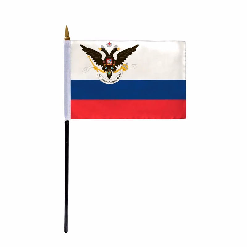 Special Historical Stick Flag - Russian American Co.
