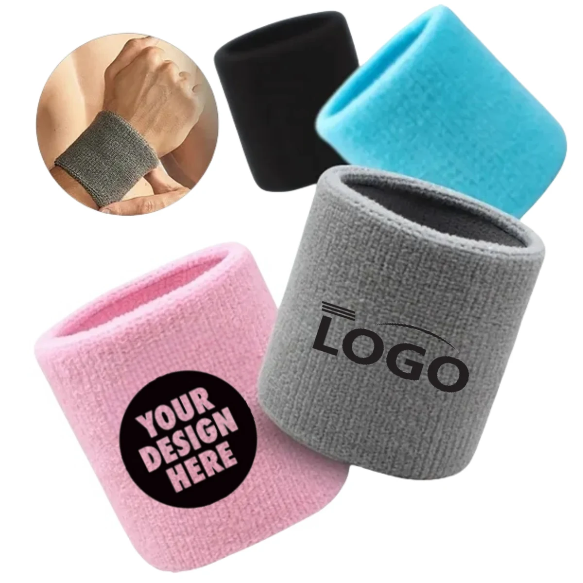 Cotton Sports Sweat-absorbent Wristband 1