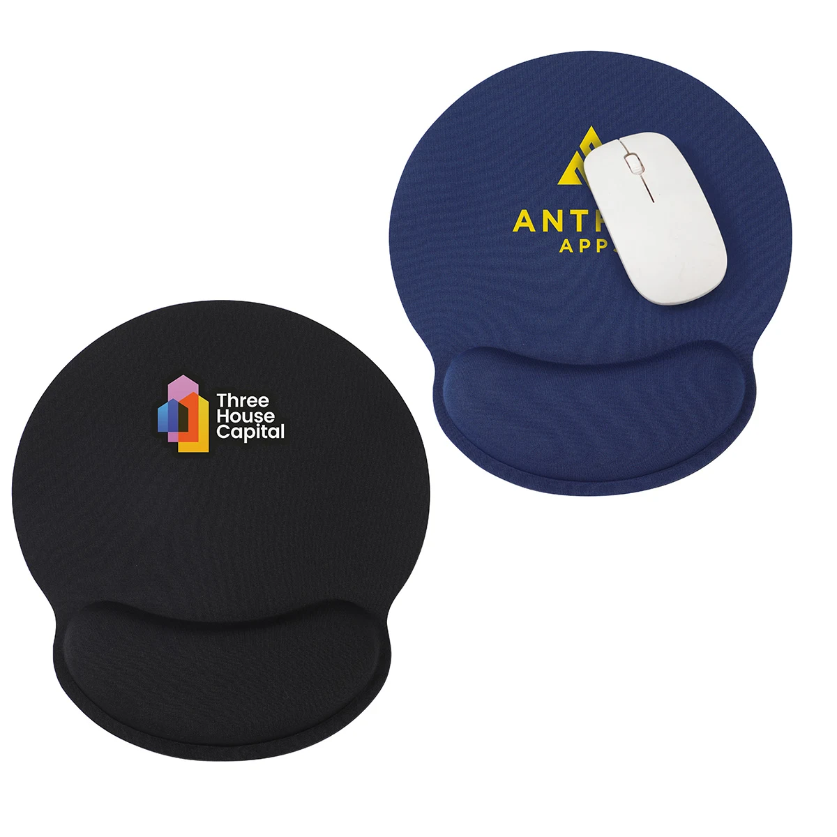 Crest Non-Slip Mouse Pad with Foam Wrist Rest 1