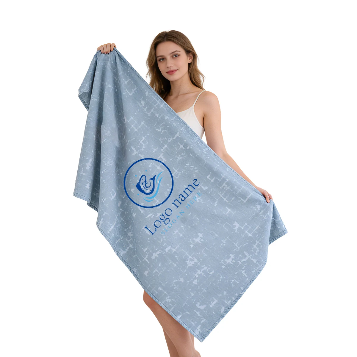 Full Color 400GSM Cotton Beach Towel 30" X 60" 1