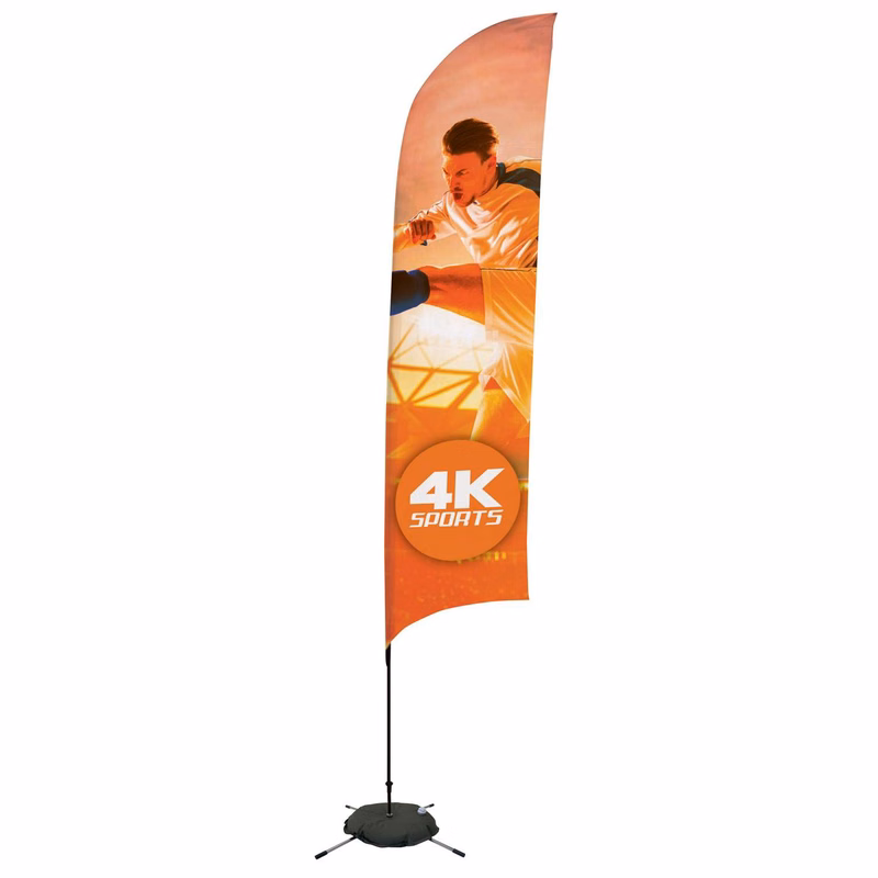 13' Streamline Razor Sail Sign Kit (Single-Sided with Scissor Base)