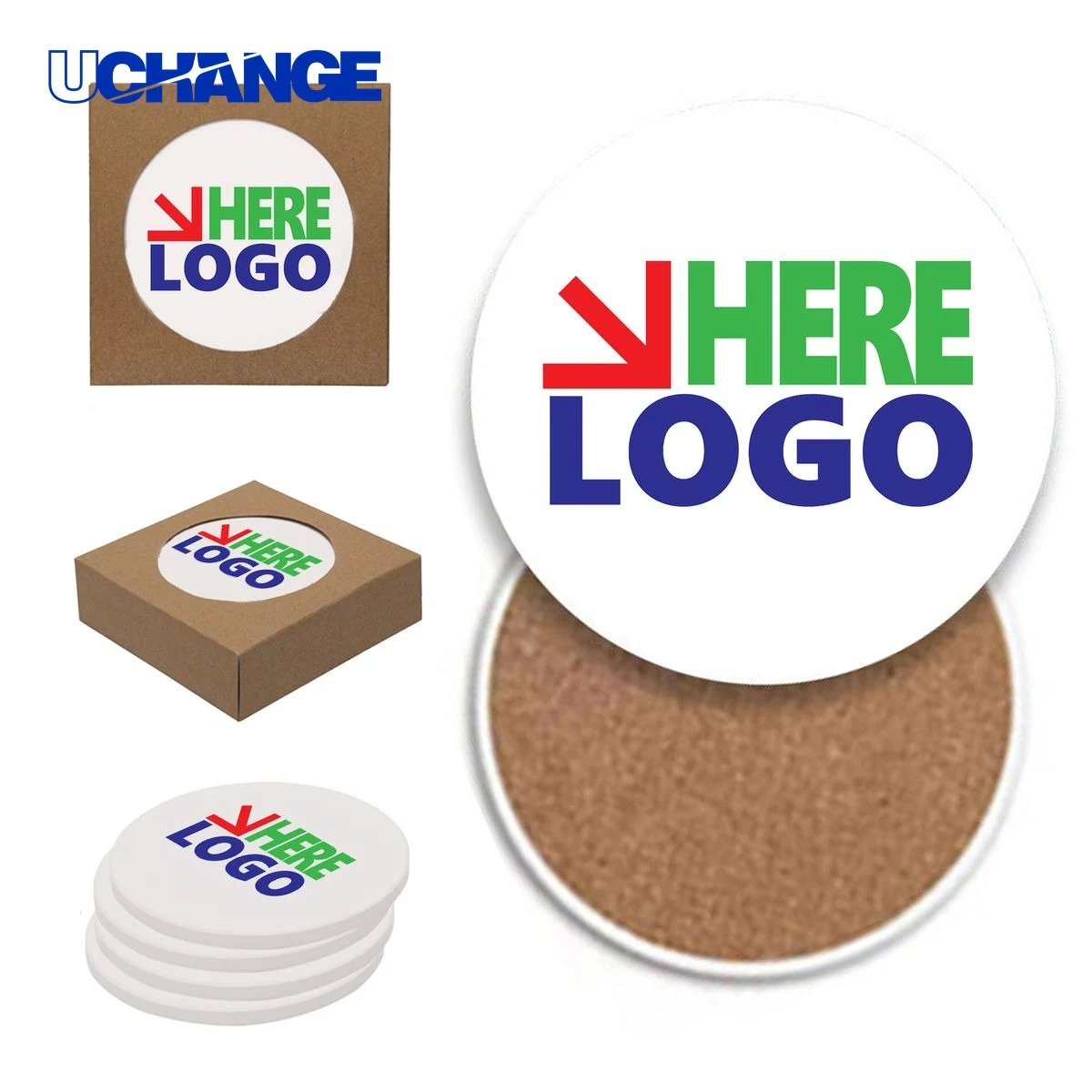 Absorbent Ceramic Stone Coaster Mat (4") 1