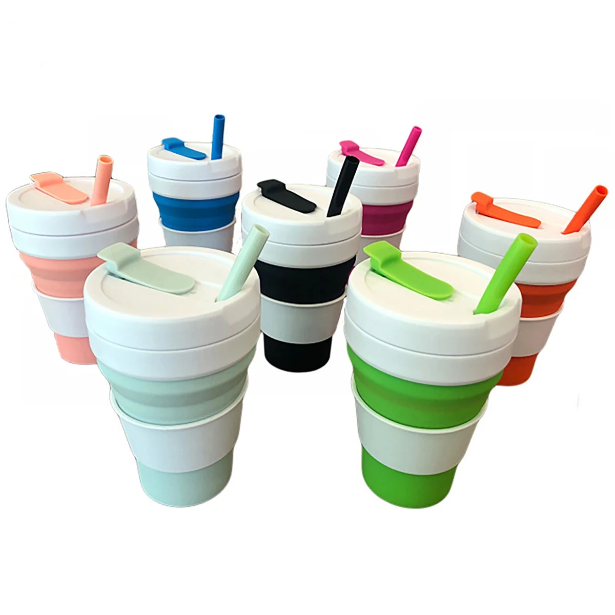 16oz Silicone Collapsible Travel Mug 1