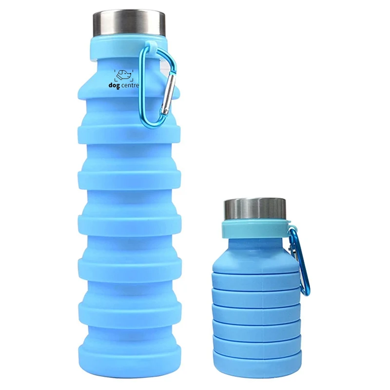 Foldable Silicone Water Bottles with Carabiner 1