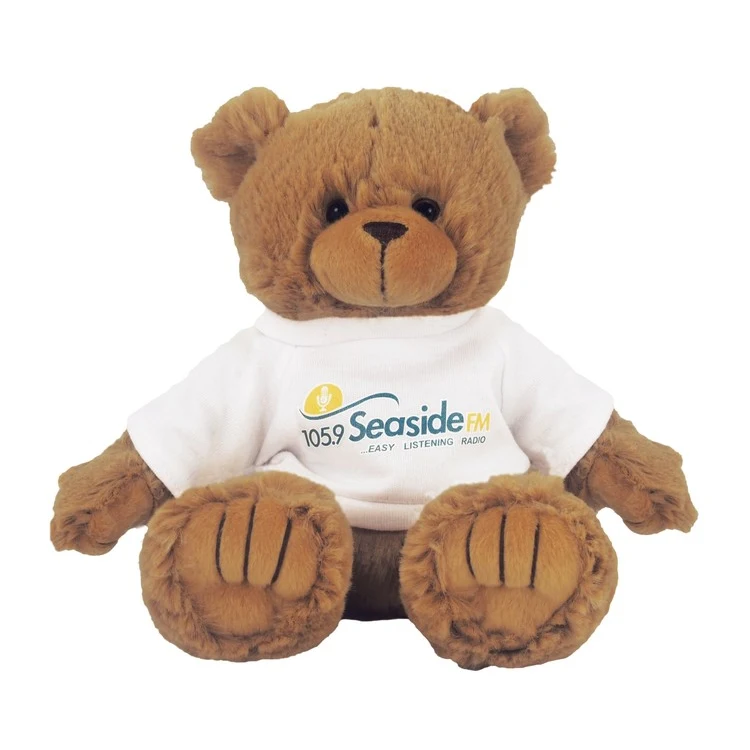 9" Tan Peter Bear with T-shirt and full color imprint 1