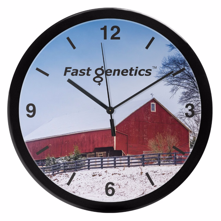 14" Grande Round Wall Clock with Full Colour Imprint