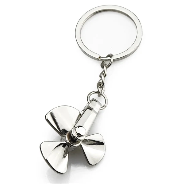 Custom Metal Windmill Rotating Keychain Spinning Design — Student Event Promotional Item 1