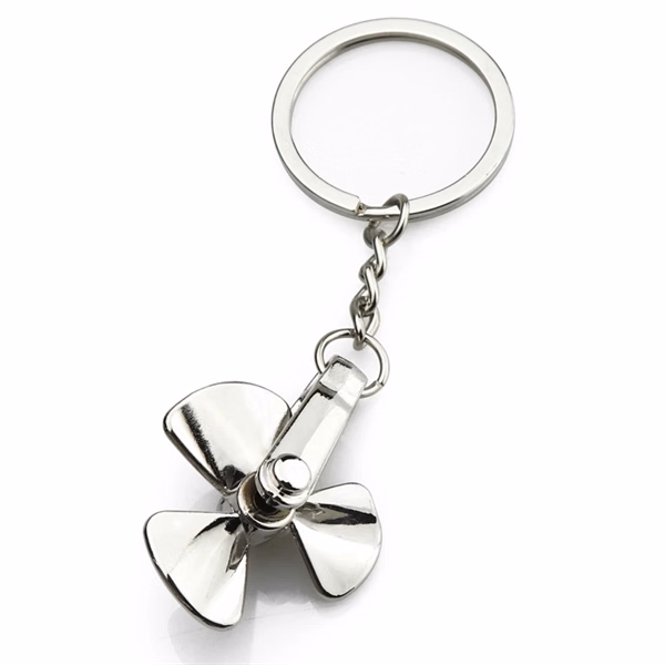 Custom Metal Windmill Rotating Keychain Spinning Design — Student Event Promotional Item