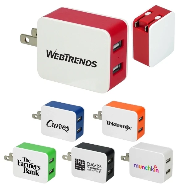 UL 2 Port USB Folding Wall Charger 1
