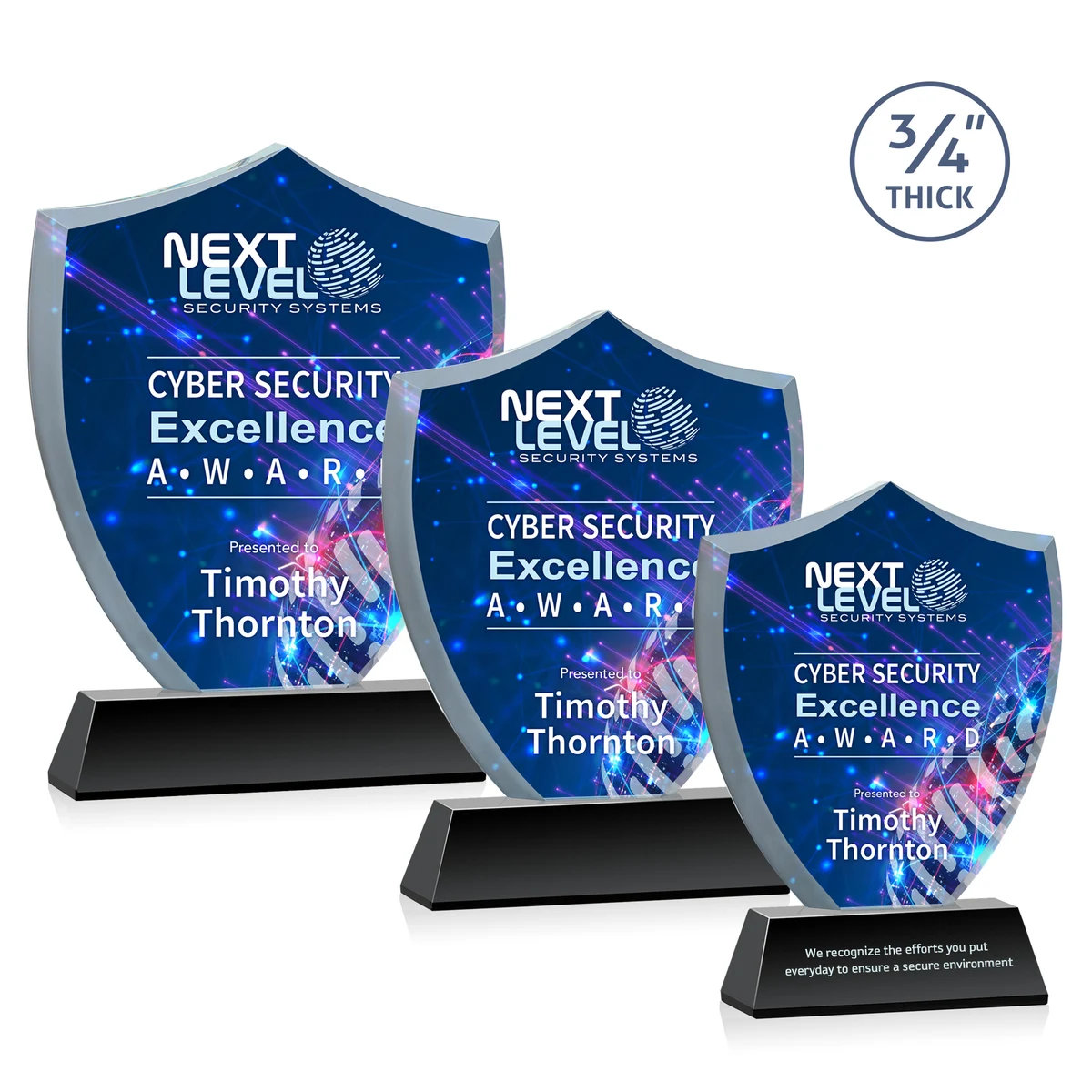 Scudo Shield VividPrint™ Award on Newhaven - Black 1