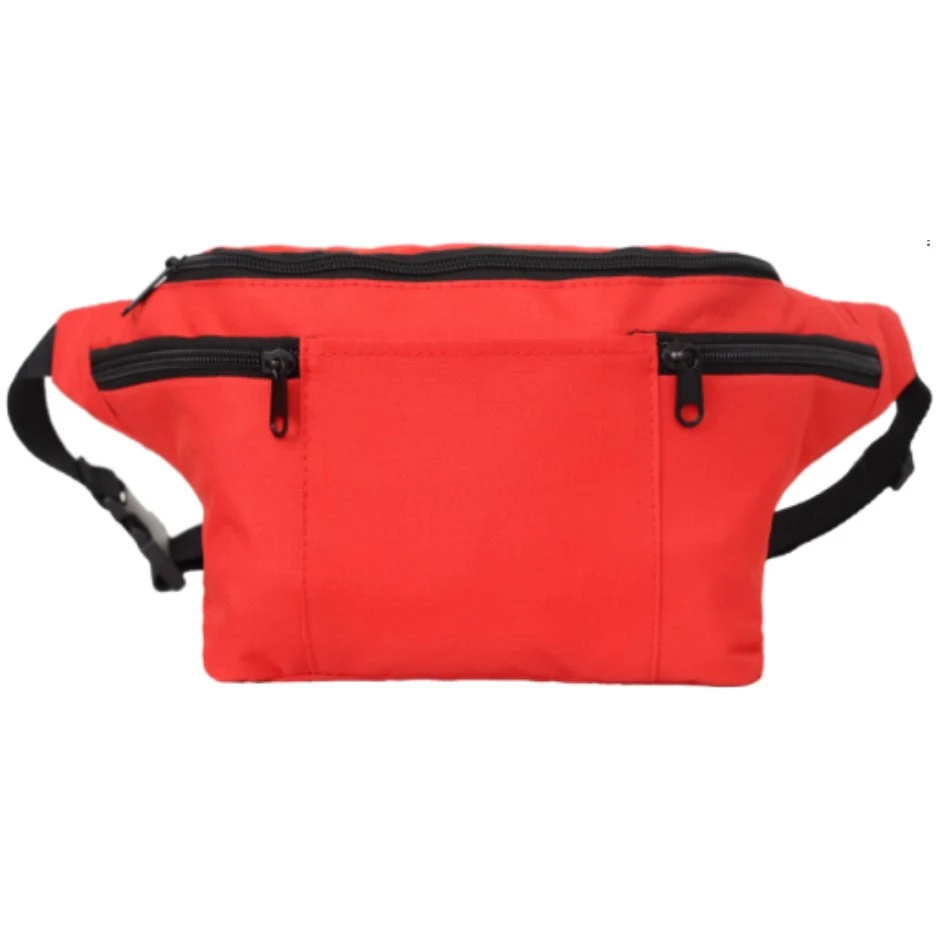 600D Dye Sublimation Waist Bags W/4 Zippers 14"W X 7"H 1