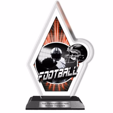 Acrylic Trophy: 6" Quasar, (Football)