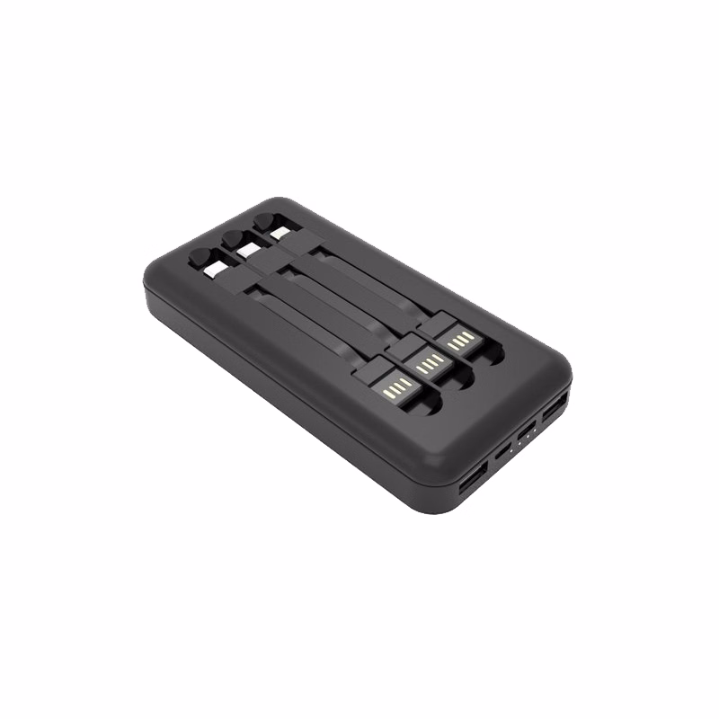 Power Bank with 3 Built-in Cables - 10000 mAh