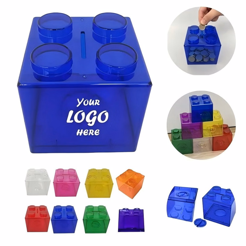 Stackable Transparent Block Acrylic Money Box