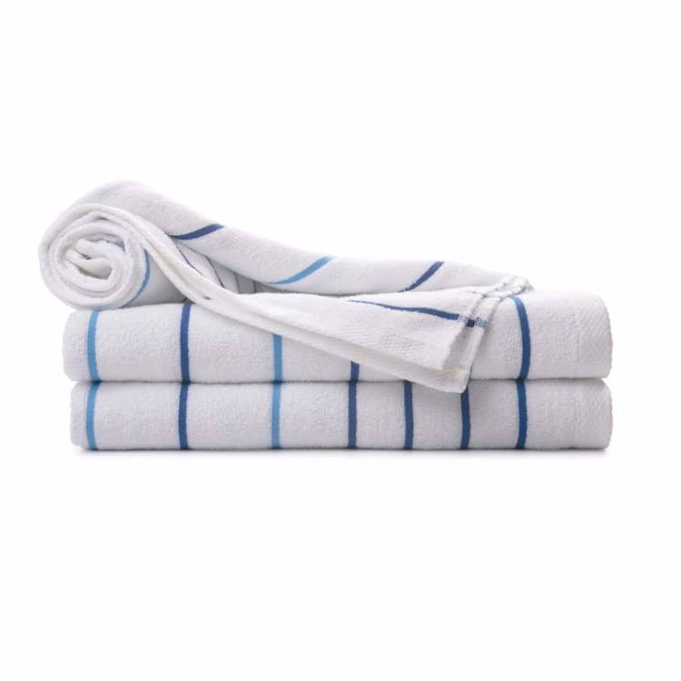 Breeze Multi Stripe Pool Towels - 35x70 Blue