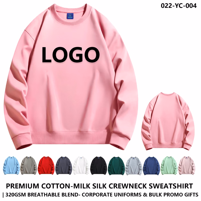 Personalized Cotton Blend Crewneck - Vibrant & Durable