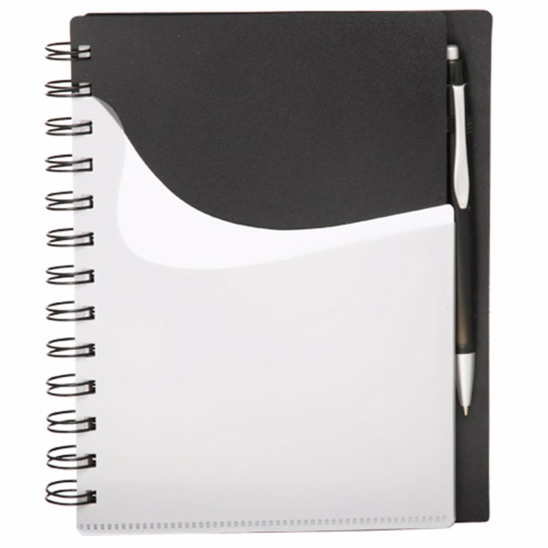 Spiral Notebooks with Front Pocket