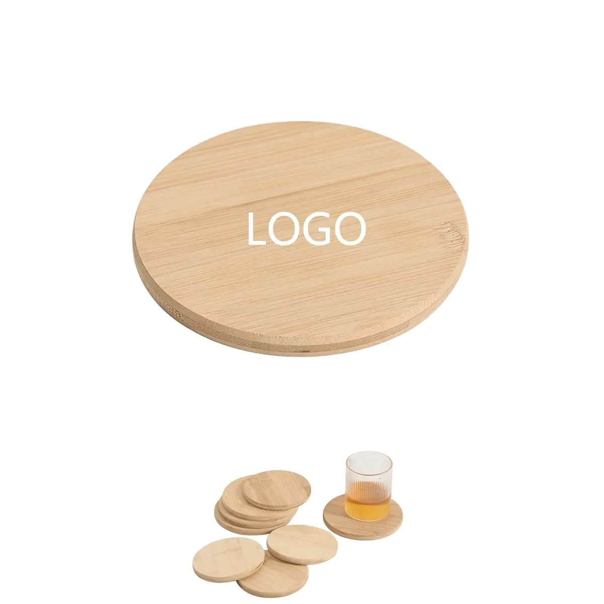Natural Wooden Round Coasters 1