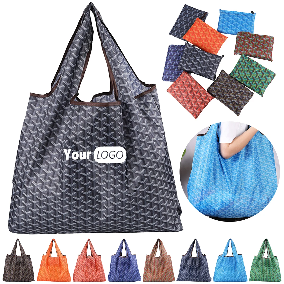 Polyester Folding Large Capacity Shopping Bag 1