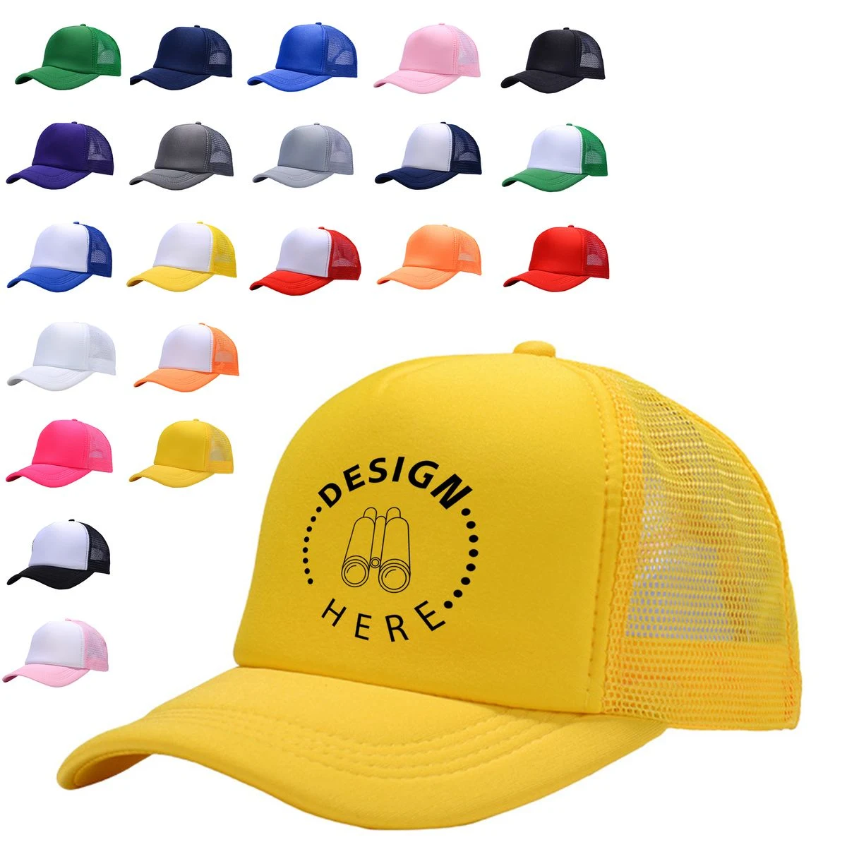 5 Panel Foam Mesh Back Trucker Cap Hat 1