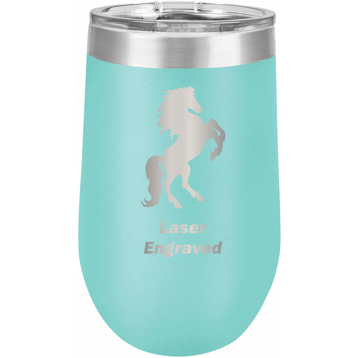 16 Oz. Polar Camel Stemless Wine Glass w/Lid Stainless Steel 1
