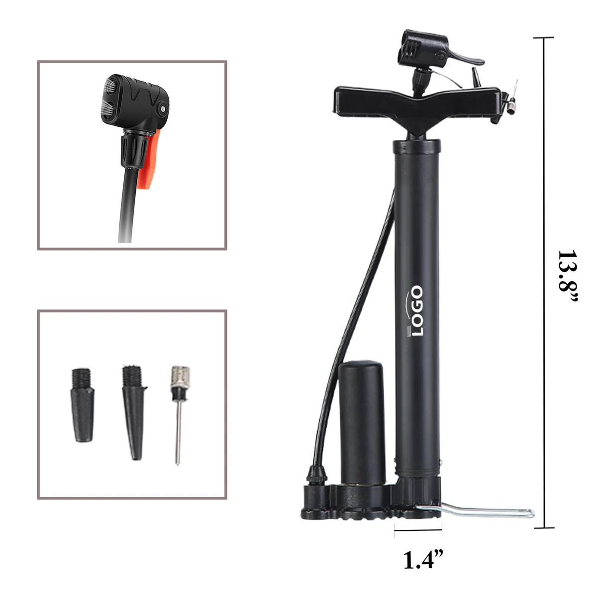 MOQ50 Versatile High Pressure Bike and Ball Pump 1
