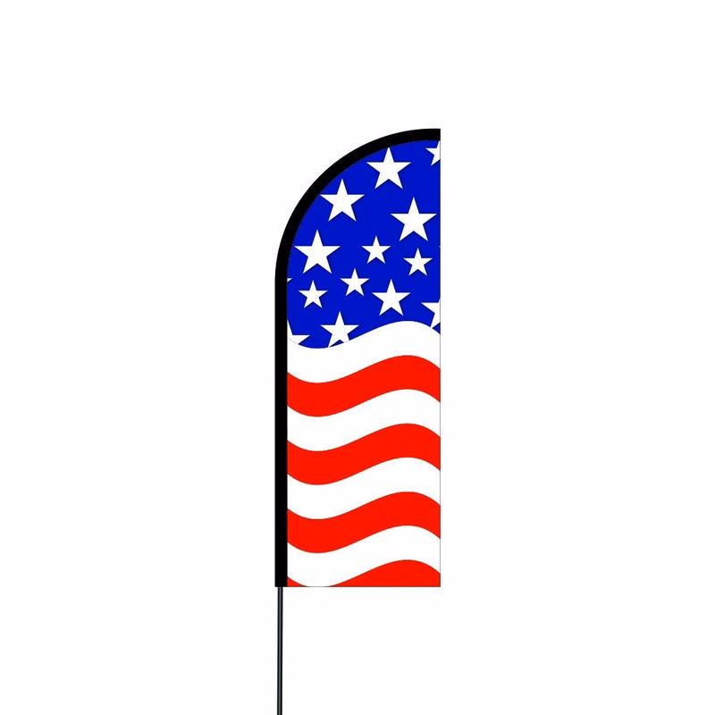 American Flag_2 Flag Kit Hardware 11' Feet Feather Flag Sign Outdoor Banner