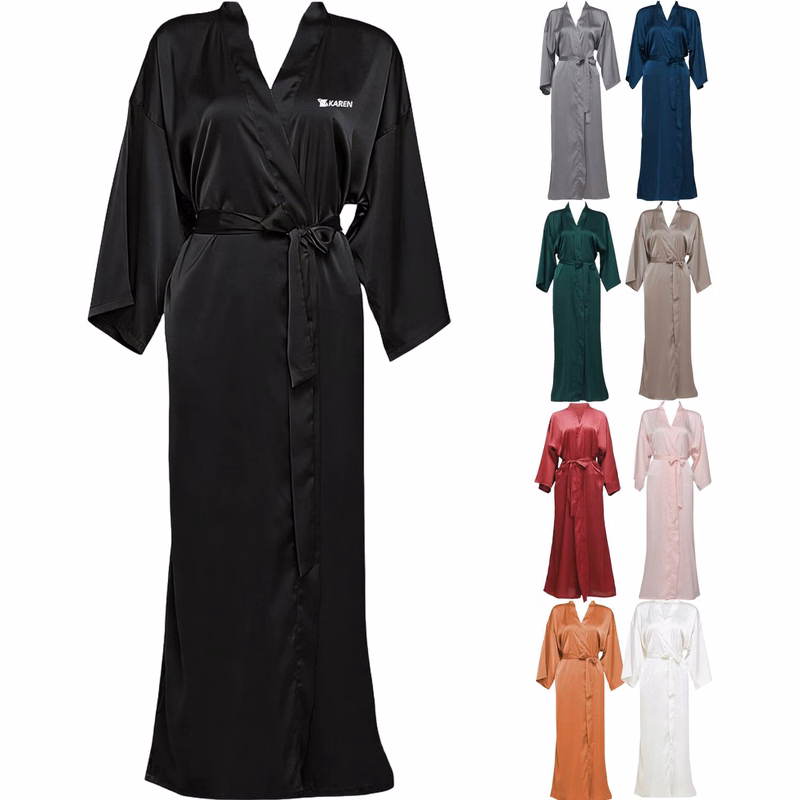 Women's Long Satin Robe