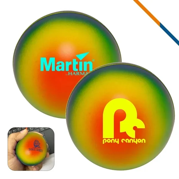 Custom Polyurethane Rainbow Stress Ball — Sensory Wellness & Anxiety Relief 1