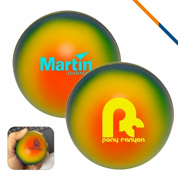 Custom Polyurethane Rainbow Stress Ball — Sensory Wellness & Anxiety Relief