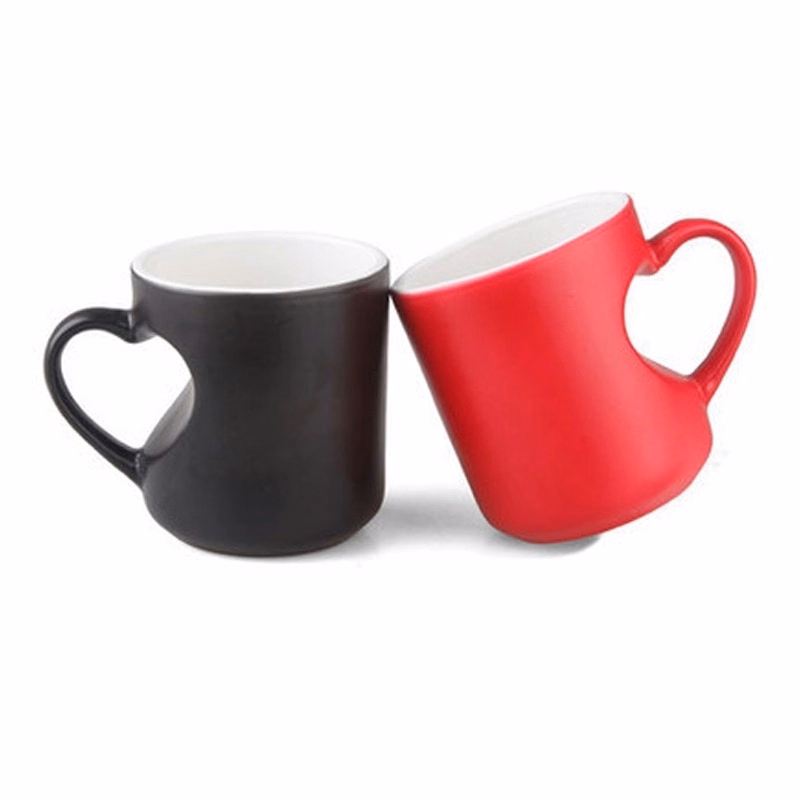 10 Oz. Magical Color Changing Mug Coffee Cup Heart Handle