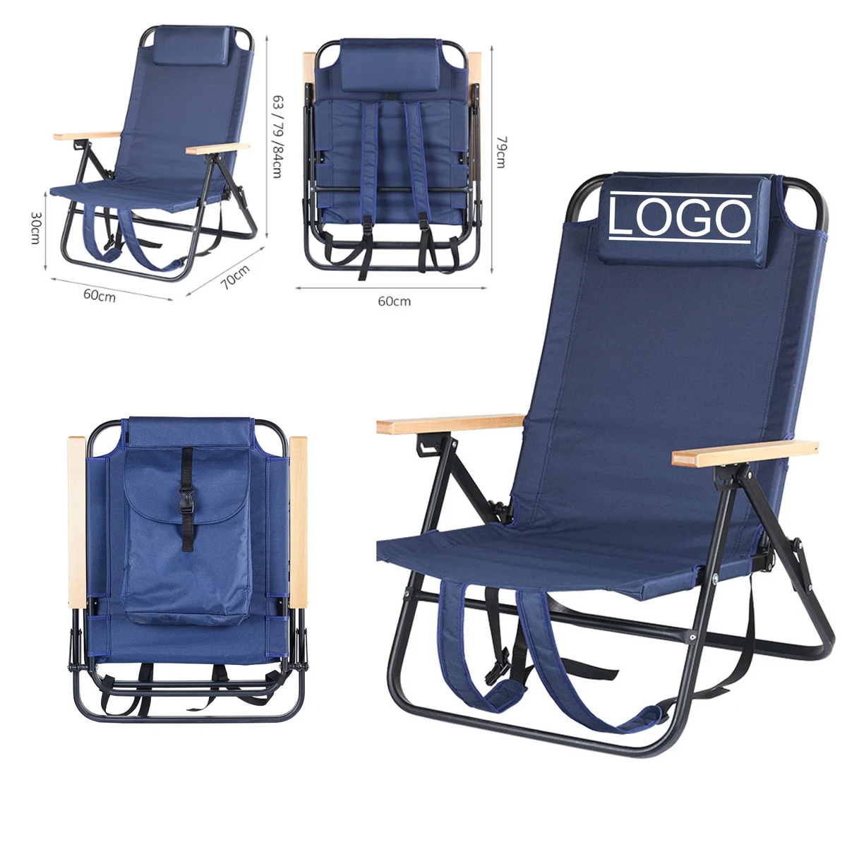 Outdoor Lightweight Portable Folding Backpack Beach Chair 1