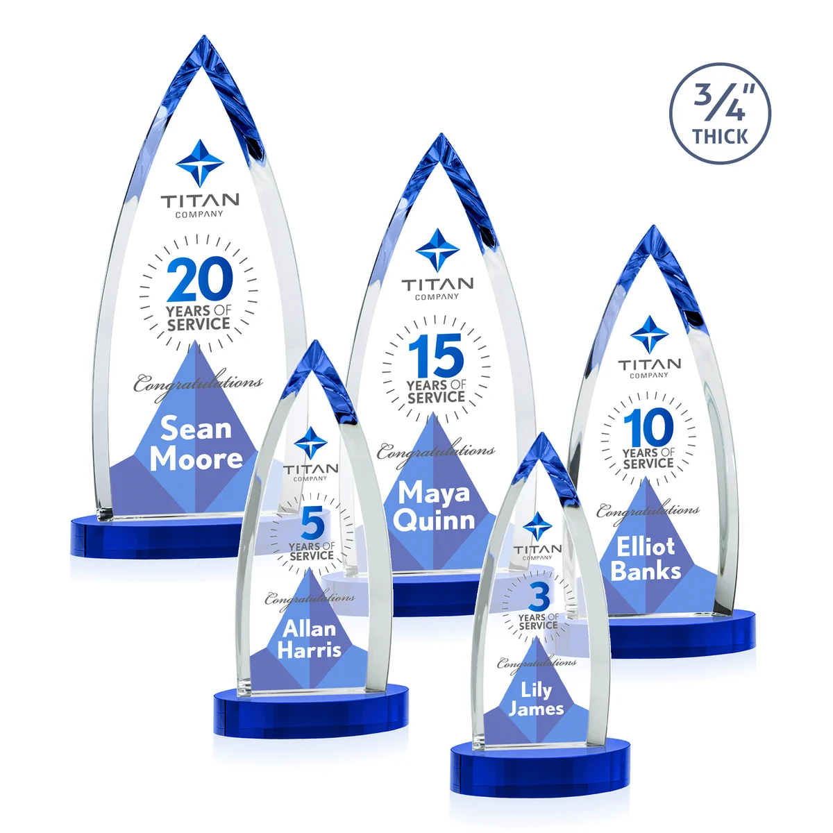 Shildon VividPrint™ Award on Alberton Base - Blue 1
