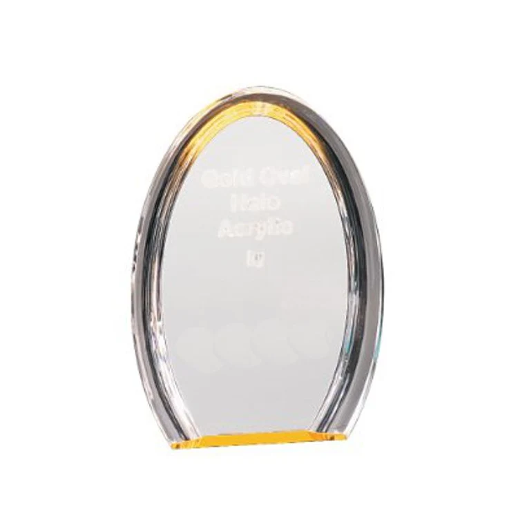 8" Oval Gold Halo Acrylic Award 1