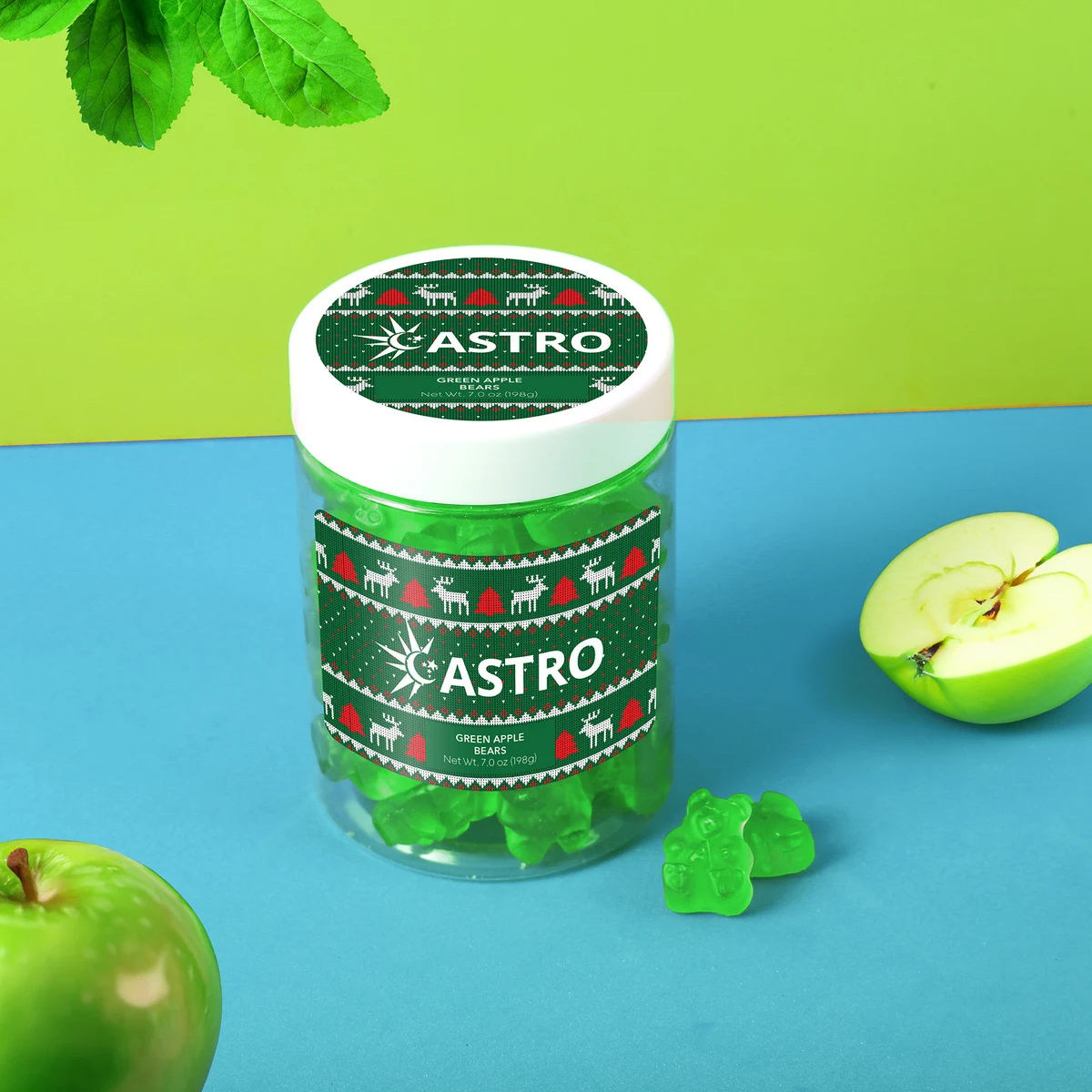 Albanese® Green Apple Gummi Bears: Large Jar 1