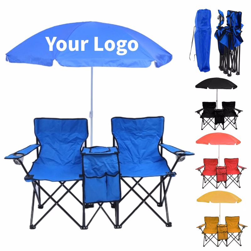 Customizable Outdoor Camping Chair Set with Umbrella