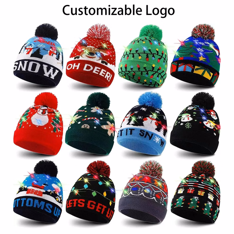 Christmas Woolen Hat With Customizable Logo