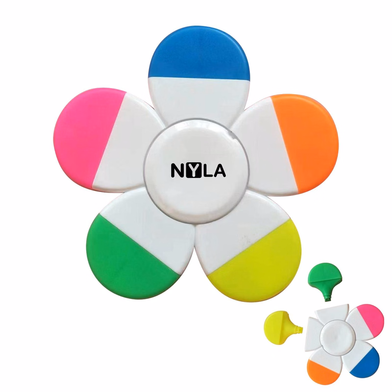 Flower Shape Highlighter Spinner Marker