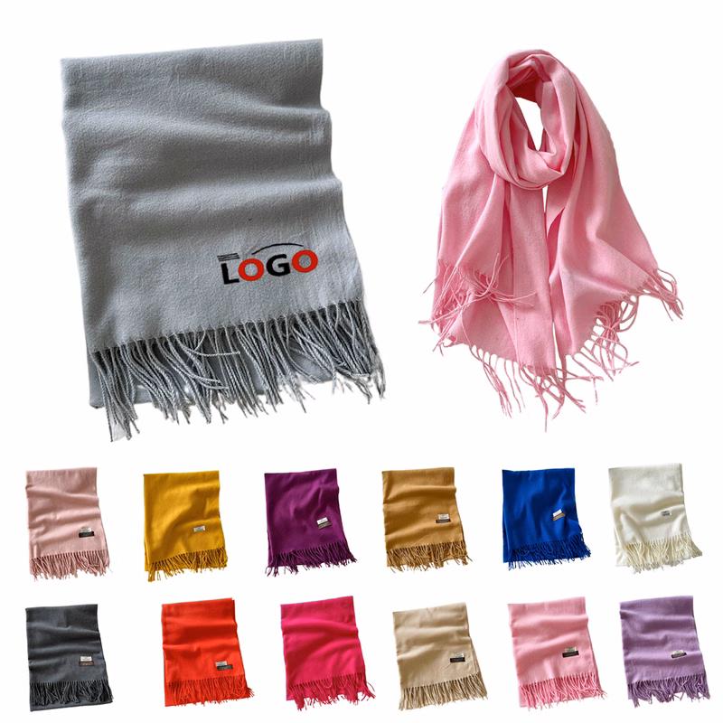 Winter Warm Solid Color Faux Cashmere Scarf