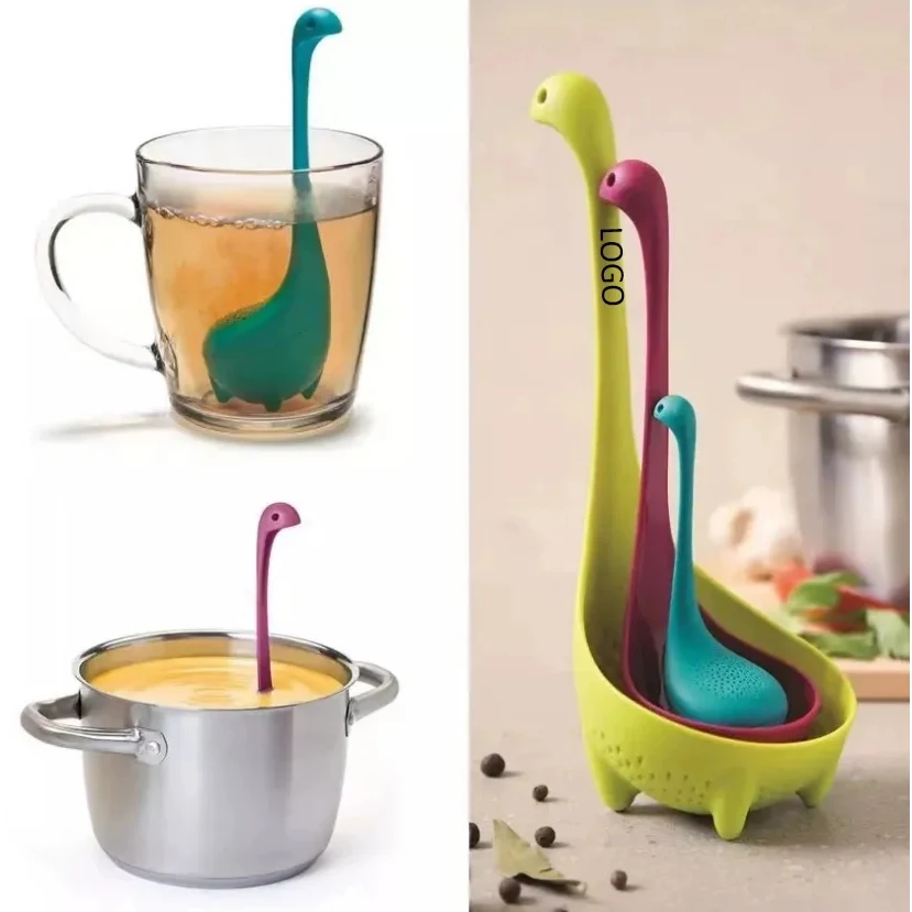 3 Piece Kitchen Tool Set with Colander Ladle and Tea Infuser 1