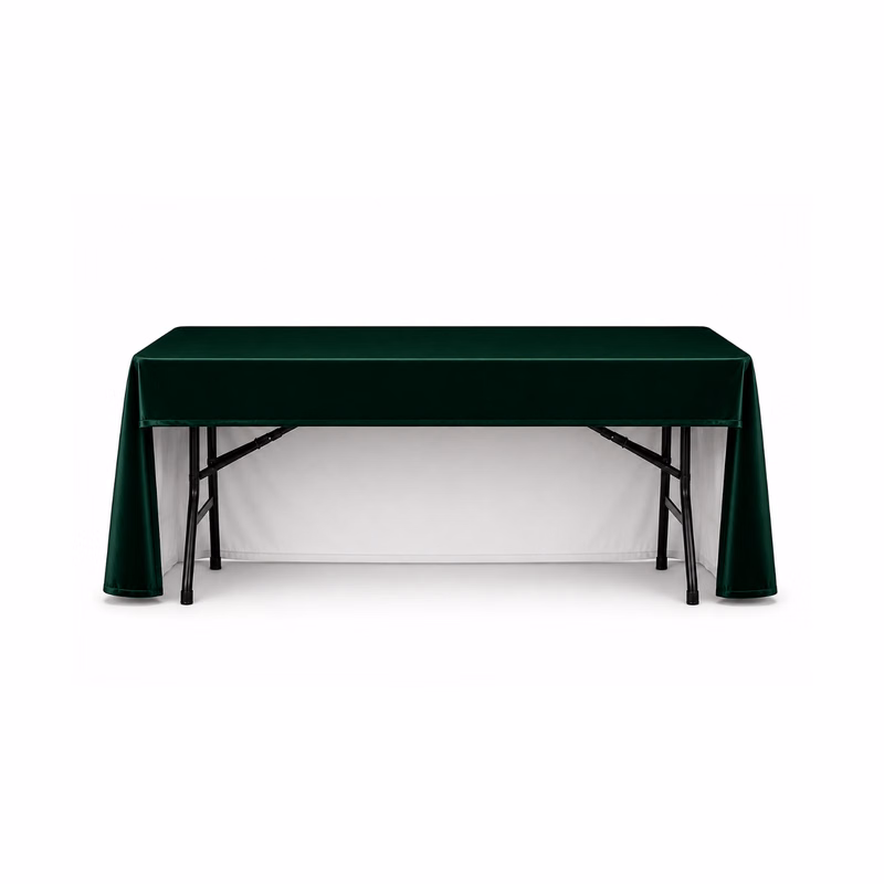6' Velvet Table Throw Cover (3-Sided)