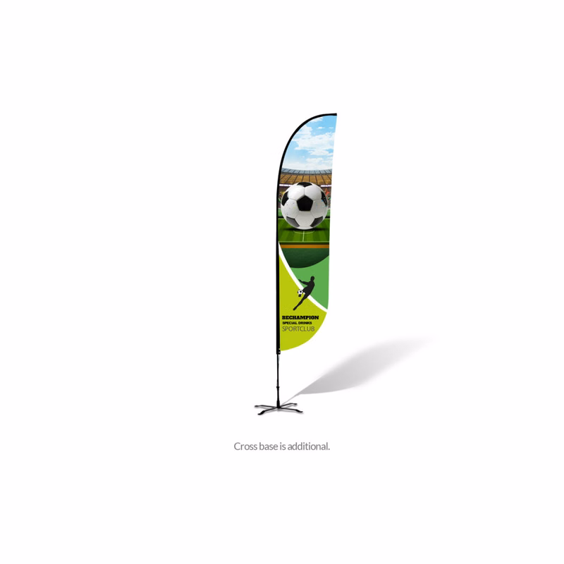 12ft Convex Feather Flag- Double-Side Imprint -Fabric Only
