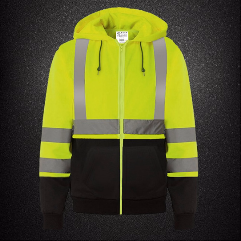 Two-Tone Zipped Safety Sweatshirt