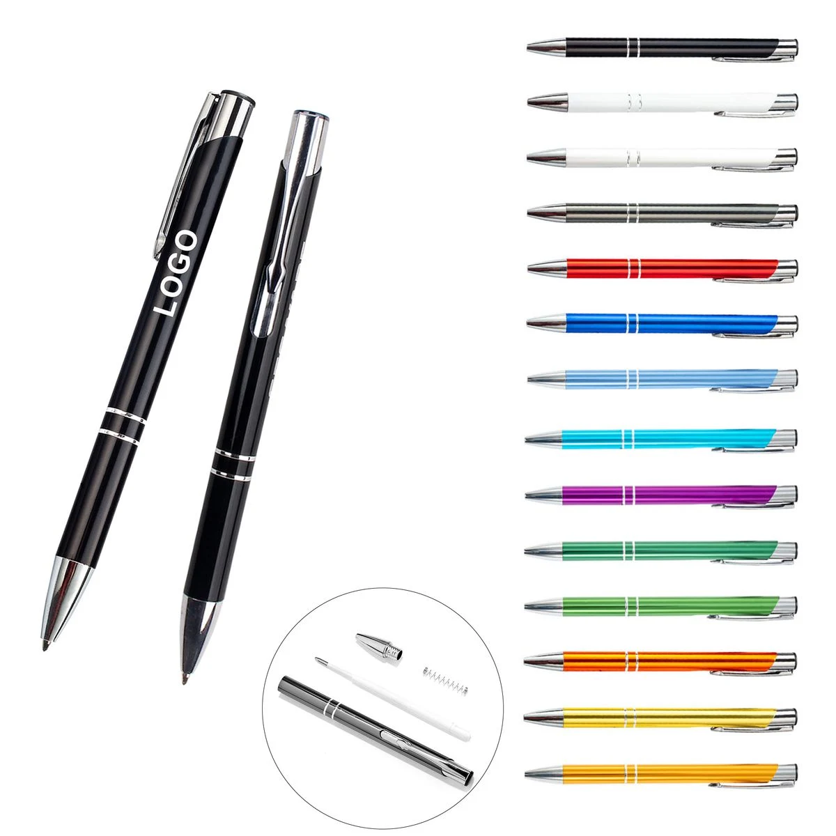 MOQ50 Metal Aluminum Barrel Writing Pen 1